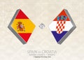 Spain vs Croatia, League A, Group 4. Europe football competition Royalty Free Stock Photo