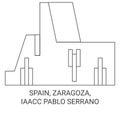 Spain, Zaragoza, Iaacc Pablo Serrano travel landmark vector illustration