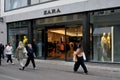 Spainish retaile Zara store on stroeget in danish capital Royalty Free Stock Photo