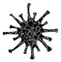 Spall Mosaic Covid-19 Virus Icon