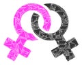 Spall Mosaic Lesbian Symbol Icon Royalty Free Stock Photo