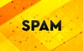 Spam abstract digital banner yellow background