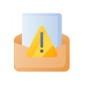 Spam alert email warning single isolated icon with smooth style