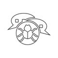 spam attack icon. Element of cyber security for mobile concept and web apps icon. Thin line icon for website design and