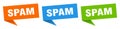 spam banner. spam speech bubble label set. Royalty Free Stock Photo