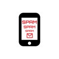 Spam Concept with Mail and Telephone Royalty Free Stock Photo