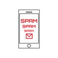 Spam Concept with Mail and Telephone Royalty Free Stock Photo