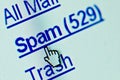 Spam e-mail folder Royalty Free Stock Photo