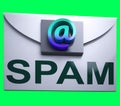 Spam Envelope Shows Junk Mail Electronic Spamming Royalty Free Stock Photo