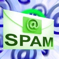 Spam Envelope Shows Security Unwanted Mail Inbox