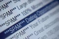 Spam Folder Listing Email Marketing Blacklist Royalty Free Stock Photo