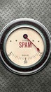 Spam that is hitting a full scale, showing a very high level of spam, overload of it, too much of it. Maximum Royalty Free Stock Photo