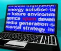 Spam Laptop Showing Unwanted Spamming Unsolicited And Malicious Royalty Free Stock Photo