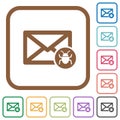 Spam mail simple icons Royalty Free Stock Photo