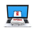 Spam Mails and Laptop Isolated