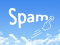 Spam message cloud shape Royalty Free Stock Photo