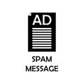 spam message icon. Element of marketing for mobile concept and web apps. Detailed spam message icon can be used for web and mobile Royalty Free Stock Photo
