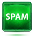 Spam Neon Light Green Square Button