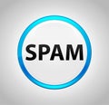 Spam Round Blue Push Button