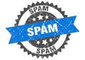 spam stamp. spam grunge round sign.