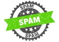 spam stamp. spam grunge round sign.