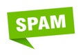 spam speech bubble. spam ribbon sign. Royalty Free Stock Photo