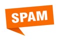 spam speech bubble. spam ribbon sign. Royalty Free Stock Photo