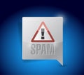Spam speech bubble sign illustration design Royalty Free Stock Photo