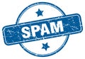 spam stamp. spam round grunge sign.