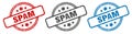 spam stamp. spam round isolated sign.