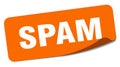 spam sticker. spam label Royalty Free Stock Photo