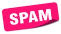 spam sticker. spam label Royalty Free Stock Photo