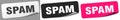 spam sticker. spam sticker set on white background Royalty Free Stock Photo