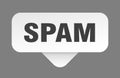 spam sticker. spam sign isolated on gray background Royalty Free Stock Photo