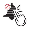 Spam / unsubscribe message / mail notification - flat icon for the apps or website