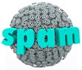 Spam Unwanted Email Marketing Ball Sphere Background Royalty Free Stock Photo