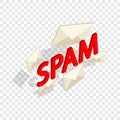 Spam word isometric icon Royalty Free Stock Photo