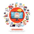 Spamming Design Concept Royalty Free Stock Photo