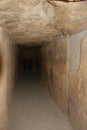 Access corridor to the sepulchral room, Dolmen de Viera, Antequera, Spain.