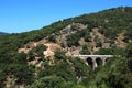 Bridge in the mountains, Sierra de los Alcornocales, Spain. Royalty Free Stock Photo