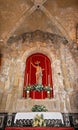 Statue of Christ above an altar inside the San Salvador Cathedral, Jerez de la Frontera, Spain. Royalty Free Stock Photo