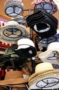 Sun hats for sale, Malaga, Spain. Royalty Free Stock Photo