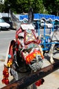 Donkey taxi, Mijas, Spain. Royalty Free Stock Photo