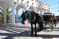 Horse drawn carriage, Nerja, Spain. Royalty Free Stock Photo