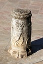 Ornate Roman column, Santiponce, Spain.