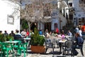 Village pavement cafe, Pampaneira, Spain. Royalty Free Stock Photo