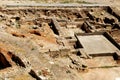 Foundation ruins of the Roman thermal baths of Santa Maria, Antequera, Spain.