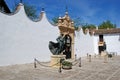 Bronze statues of the matadors Cayetano Ordonez and Antonio Ordonez, Ronda, Spain. Royalty Free Stock Photo