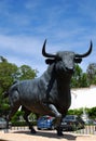 Bull statue outside the bullring, Ronda, Spain. Royalty Free Stock Photo