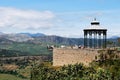 Gazebo in Blas Infante park and countryside, Ronda, Spain.